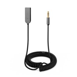 Adaptor Bluetooth auxiliar Jack Fixed, conexiune wireless audio, culoare gri