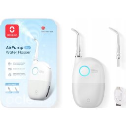 Irigator oral Irigator bucal 3 moduri, 1200 mAh, Autonomie pana la 40 zile, IPX7, Indeparteaza pana la 99% din placa bacteriana Alb
