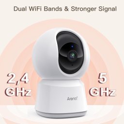 Camera de supraveghere Camera supraveghere Arenti, 3K, 5 MP, mini, wireless 2.4 GHz, 5 GHz, , night vision 10m, audio bidirectional, compatibil Alexa si Google Assistant, 355grade pan si tilt, "P2F" (timbru verde 0.8 lei)