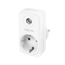 Prelungitor ADAPTOR LOGILINK, senzor lumina zi/noapte, indicator LED, Schuko x 1, IP20, 230 V/16 A, 50 Hz, max. 3600 W (max 1000 W pentru lampa halogen), alb "PA0263" (include TV 0.18lei)