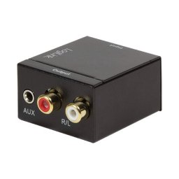 Accesorii Audio Hi-Fi CONVERTOR audio LOGILINK, intrare: 1 x Toslink, 1 x Coaxial, iesire: 2 x RCA, 1 x 3.5mm jack, 24-bit, 96KHz, alimentator extern 5V / 1A, black, "CA0101" (timbru verde 0.18 lei)
