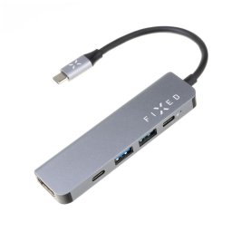 Hub USB-C Fixed 2xUSB HDMI Full HD 5Gbps 100W, model FIXHU-MN-GR, culoare gri