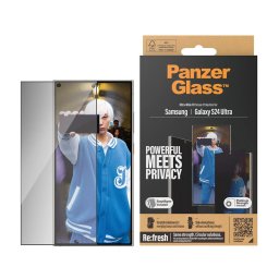 Folie privacy PanzerGlass Ultra-Wide Fit pentru Samsung Galaxy S24 Ultra, EasyAligner, negru