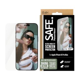 Folie pentru iPhone 16 Pro Max - PanzerGlass® SAFE. Ultra-Wide Fit Screen Protector - Clear