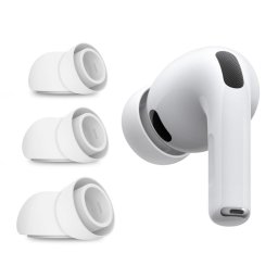 Set Dopuri Tech Protect AirPods Pro 3 Ear Tips 3 Pack Confort Maxim Alb