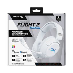 Casti HyperX Cloud Flight 2 USB Wireless/Bluetooth/USB Alb