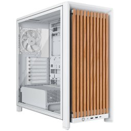 Carcasă CORSAIR FRAME 4000D RS Wood, Mid-Tower, E-ATX, White