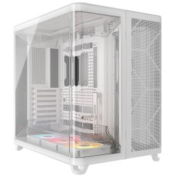 Carcasă CORSAIR AIR 5400 RS-R White ARGB, Mid Tower, Tempered Glass, RGB, E-ATX, ATX, Micro-ATX, Mini-ITX, White