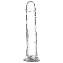 Addiction Crystal - dildo cu ventuză - transparent - 20cm
