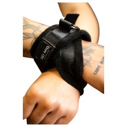 Sei Mio - manșetă încrucișată pentru încheieturi - negru