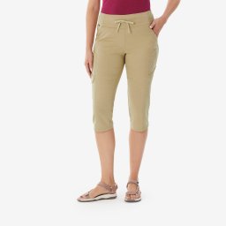 Pantalon 3/4 de drumeție NH500 Bej Damă