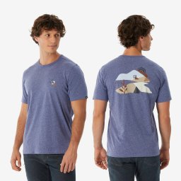 Tricou Drumeție NH100 Mov Bărbați
