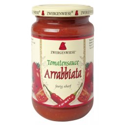 Sos bio de tomate Arrabbiata cu ardei iute 340ml Zwergenwiese