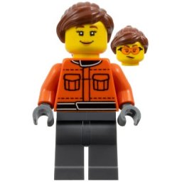 Lego Minifigures cty1841 - Membră a echipei tehnice Formula 1