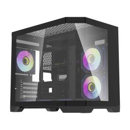 Darflash FT418 carcasă pentru calculator + 6 ventilatoare aRGB (negru)