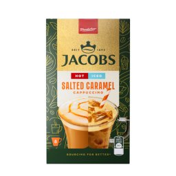 Mix de cafea, Jacobs Hot/Iced Cappuccino Salted Caramel, 8 plicuri x 17.8g