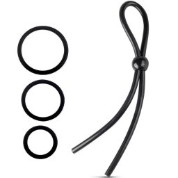 Set inele penis Adjustable Fit 4pcs Black