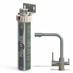 Filtru micron aquaPUR cu baterie cu 3 cai - pentru apa filtrata, apa calda si apa rece de la retea