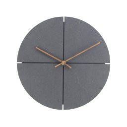Ceas de perete Shreve, lemn, gri/maro, 28 cm