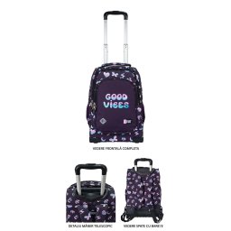 Ghiozdan tip Troler St.Right, TB03 cu Protectie Baza - Holo-Ballons, Maner Dublu, 49x31X20cm