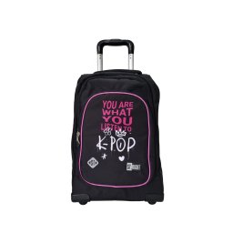 Ghiozdan tip Troler St.Right, TB03 cu Protectie Baza - K-Pop Rhythm, Maner Dublu, 49x31X20cm