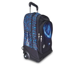 Ghiozdan tip Troler St.Right, TB03 cu Protectie Baza - Cosmic Soccer, Maner Dublu, 49x31X20cm