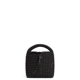 MARREA Geantă Marrea Basket Open Weave MRR21435 070-di nero satin