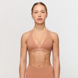 GymBeam Sutien sport Fierce Halter Caramel L