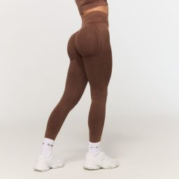 GymBeam Colanți pentru femei Fierce Seamless Brown S