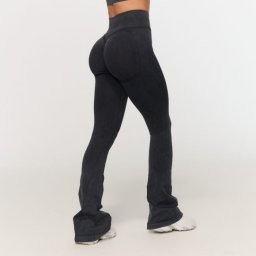 GymBeam Pantaloni fără cusături pentru femei Fierce Dark Grey XXL