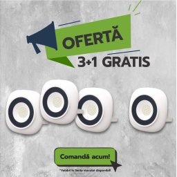 Proiectoare LED Rotunde Iris, 20W=100W, 6400K, lumina rece, alb, 3+1GRATIS