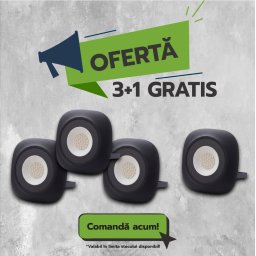 Proiectoare LED Rotunde Iris, 20W=100W, 6400K, lumina rece, negru, 3+1GRATIS