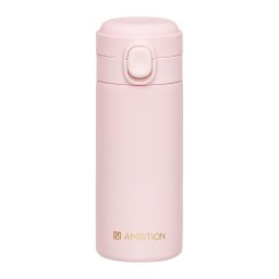 Cana termos 320ml, buton de siguranta, roz, Alice