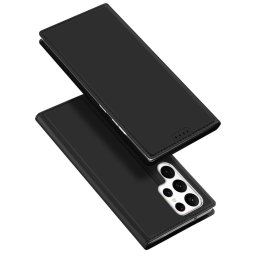 Husa Skin Pro Case for Samsung Galaxy S23 Ultra Flip Card Wallet Stand Black