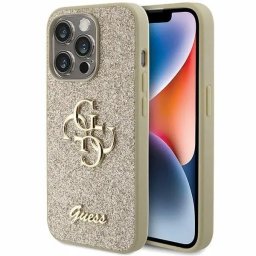 Husa Husă rigidă Glitter Script Big 4G pentru iPhone 15 Pro Max – auriu