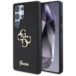 Husa Husa pentru Samsung Galaxy S25 Ultra - Guess Glitter Script Big 4G Logo (GUHCS25LHG4SGK) - Black