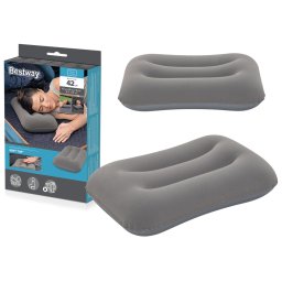 Pernă gonflabilă din catifea gri 42 cm Bestway 67121