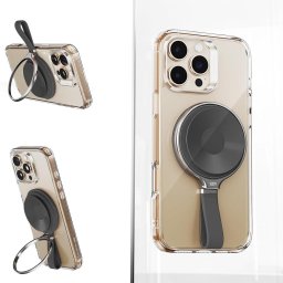 Suport telefon tip inel cu ventuza ESR HaloLock, culoare negru