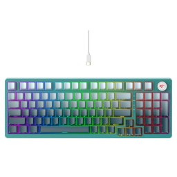 Tastatura Tastatura cu Lumini RGB 1.8m, 350mA pentru Gaming - (KB899L) - White / Green