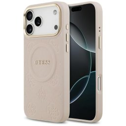 Husa Husa pentru iPhone 17 Pro Max - Guess Peony Hot Stamp MagSafe (GUHMP17XPSAMSECP) - Pink