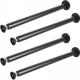 Mobilier interior Set 4 picioare de masa Vivatechnix Otel, inaltime 762 mm, capacitate max 544 kg, Negru mat