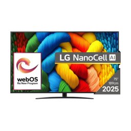 Televizor LG NanoCell AI 75NANO81A3A TV 190.5 cm (75") 4K Ultra HD Smart TV Wi-Fi Black