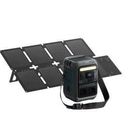 Powerstation Kit Statie de alimentare Anker Solix C300X AC cu Panou solar Anker Solix 60W portabil