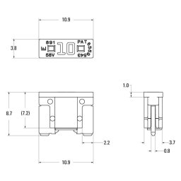 XSA300 Suport de siguranta Ampire Low-Profile-Mini cu o siguranta de 10A (ACN)