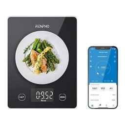 Cantar de bucatarie Cantar SMART Digital Nutritional de Bucatarie Bluetooth Calorii Dieta si Fitness compatibil Apple Health Fitbit