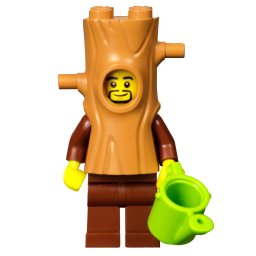 Lego Minifigures - Bărbat în Costum de Trunchi de Copac cu Stropitoare Verde