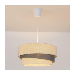 Brilagi - Lustra suspendată pe cablu TRIO, 1xE27/60W/230V, Ø 40 cm, crem/gri