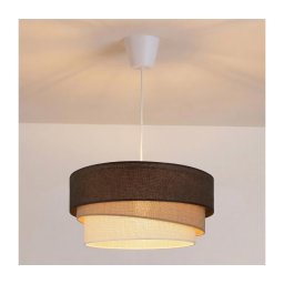 Brilagi - Lustră suspendată pe cablu TRIO, 1xE27/60W/230V, Ø 40 cm, maro/bej/alb