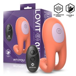 InToYou Lovit Flexible Vibrating Couple Toy with Remote Orange
