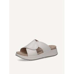 Saboti dama din piele naturala, Caprice 9-27209-46 105 WHITE DEER, alb